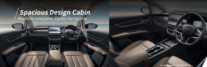 Interior kabin luas BYD M6 DM Indonesia